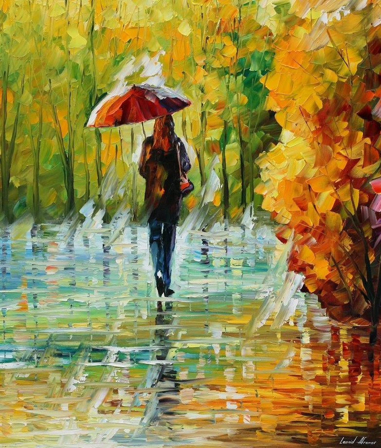 Modern impressionism palette knife oil painting kp086