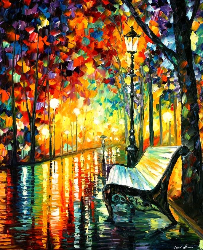 Modern impressionism palette knife oil painting kp101