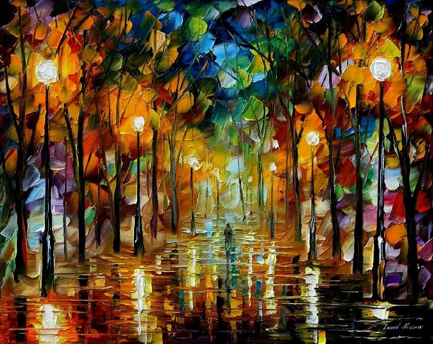 Modern impressionism palette knife oil painting kp103