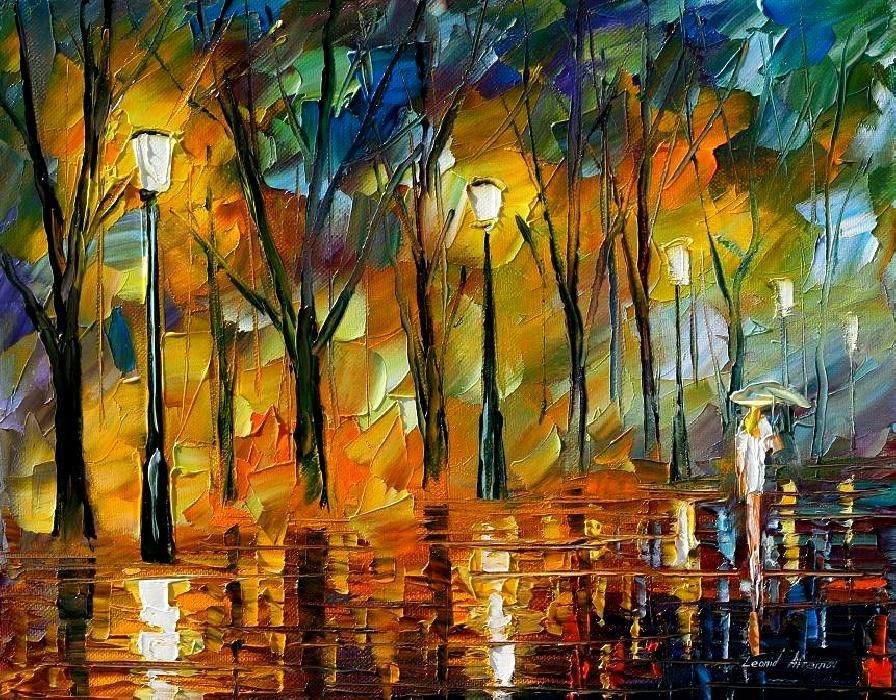 Modern impressionism palette knife oil painting kp132