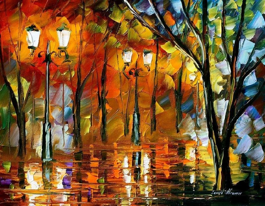 Modern impressionism palette knife oil painting kp135