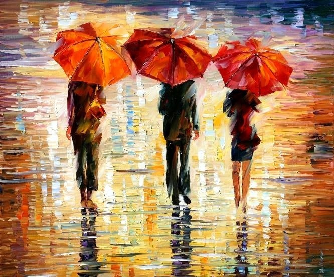 Modern impressionism palette knife oil painting kp153