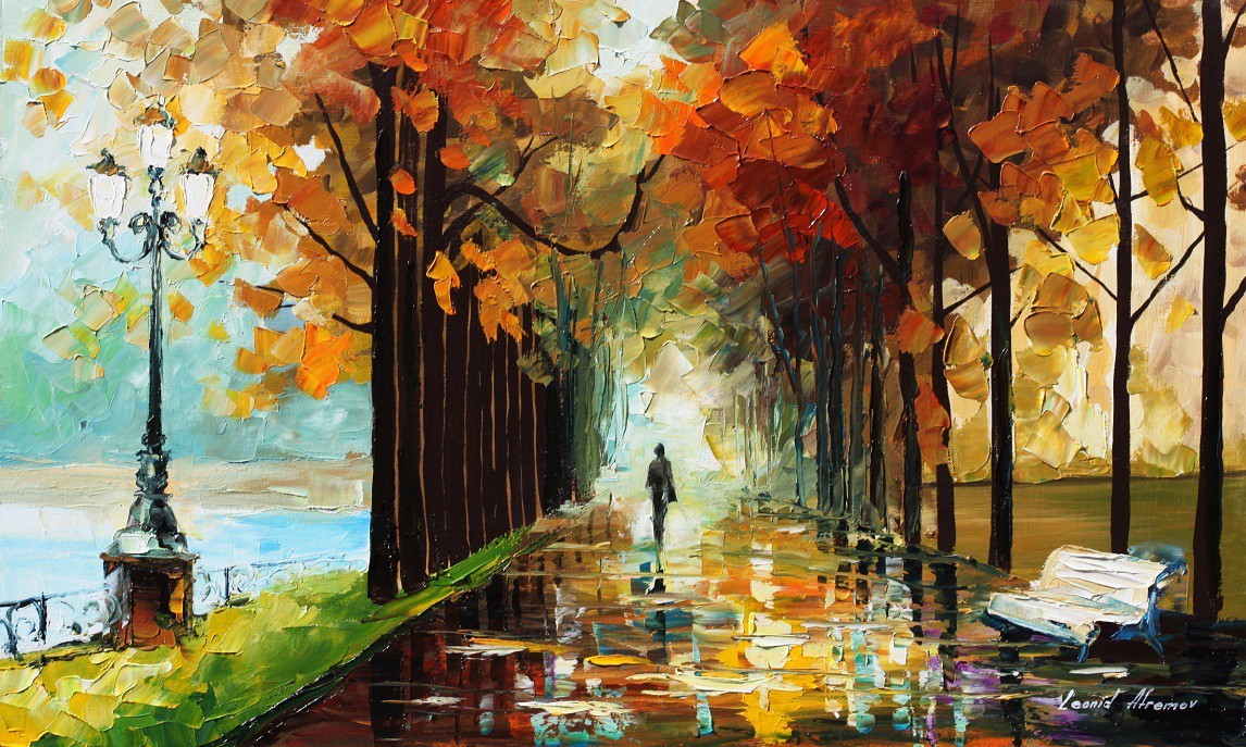 Modern impressionism palette knife oil painting kp156