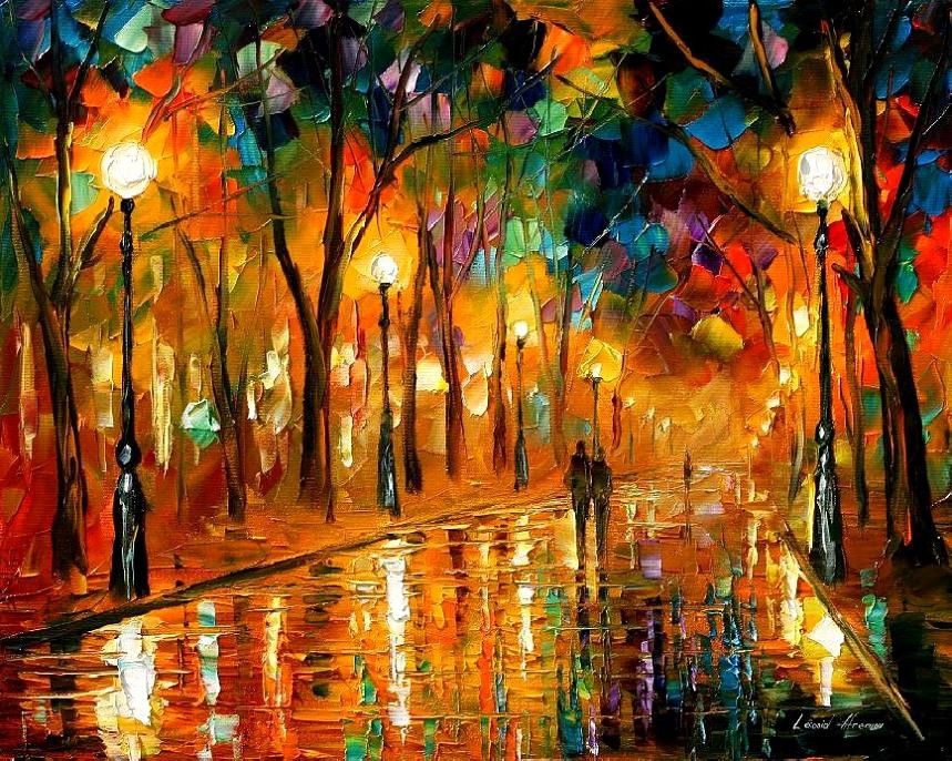 Modern impressionism palette knife oil painting kp161