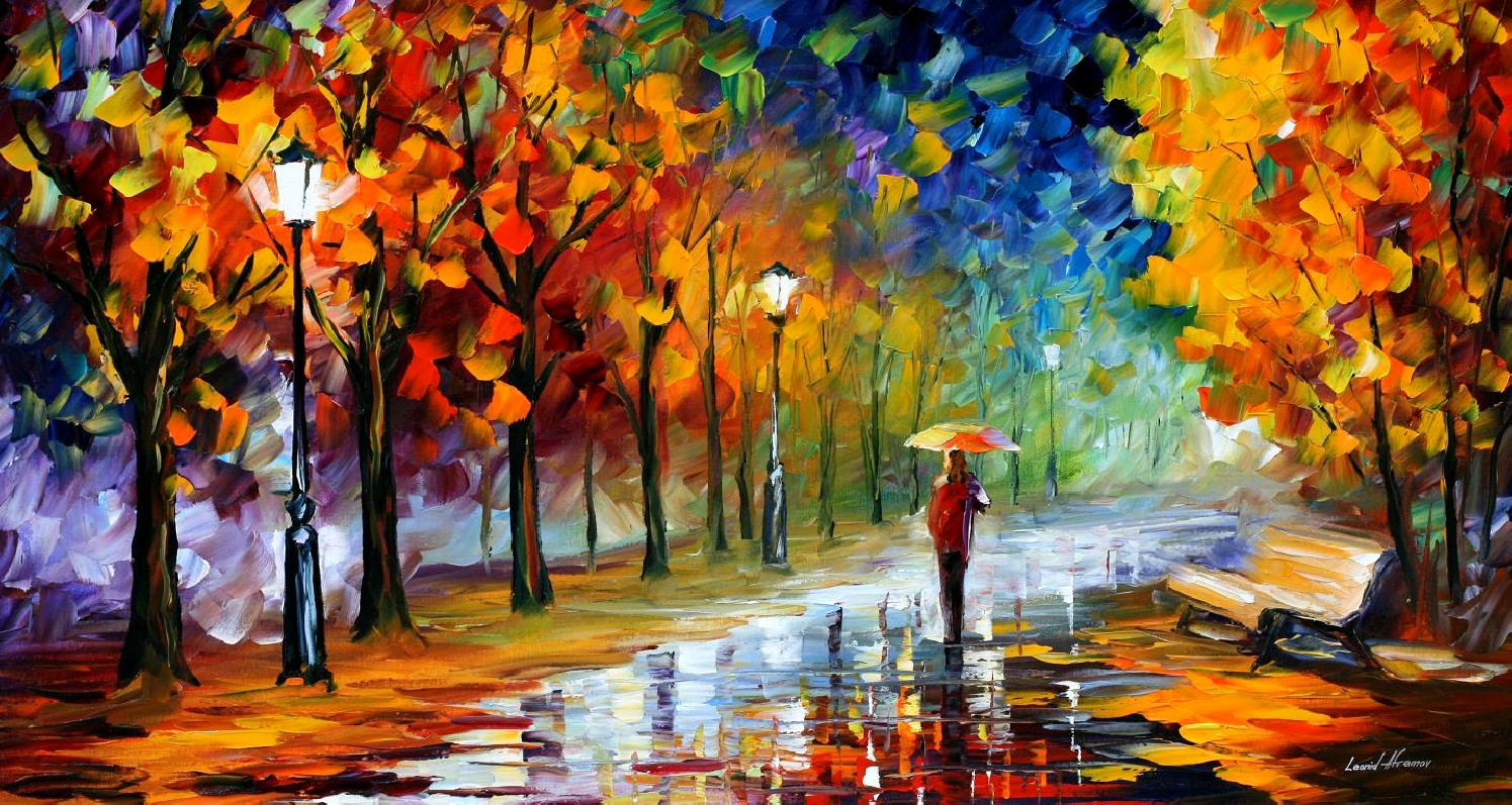 Modern impressionism palette knife oil painting kp169