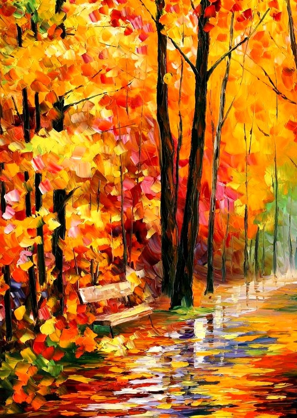 Modern impressionism palette knife oil painting kp174