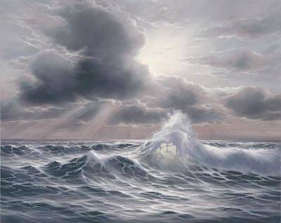 Dafen Oil Painting on canvas seascape -sea004